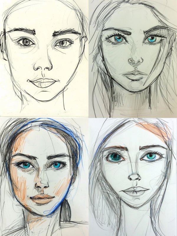 Evolution of Portrait Sketching