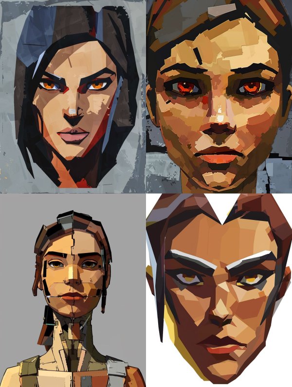 Angular Digital Portrait Studies
