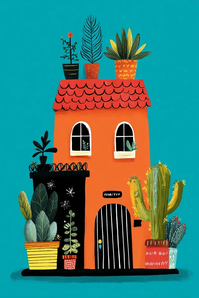 Vibrant Folk Portrait - Image 6