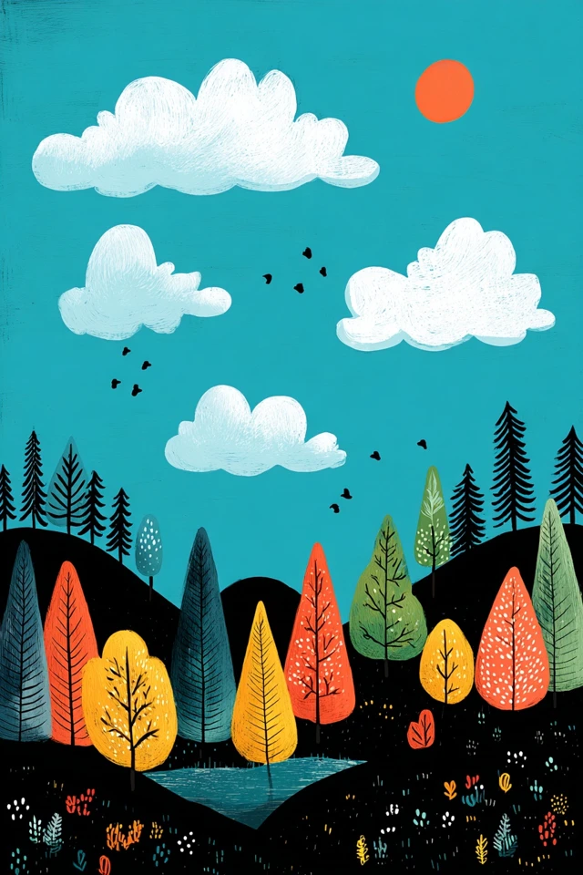 Vibrant Folk Portrait - Image 2