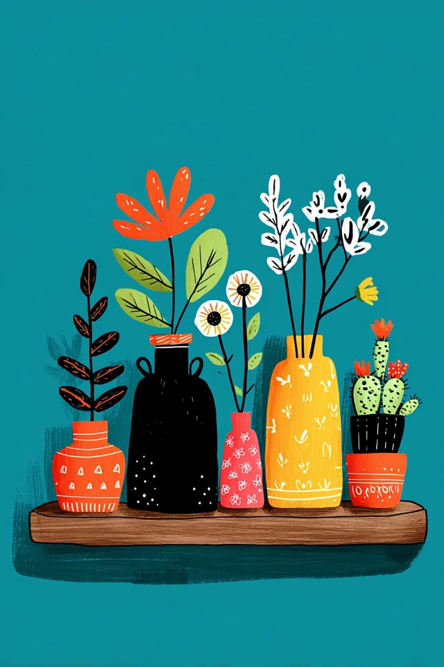 Vibrant Folk Portrait - Image 3
