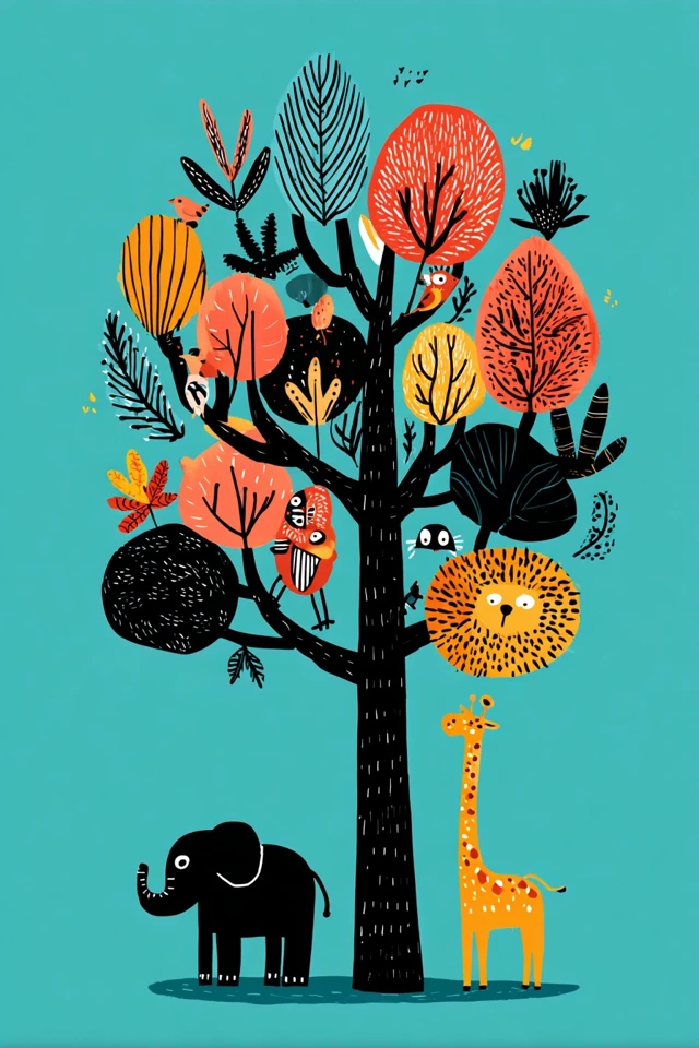 Vibrant Folk Portrait - Image 5