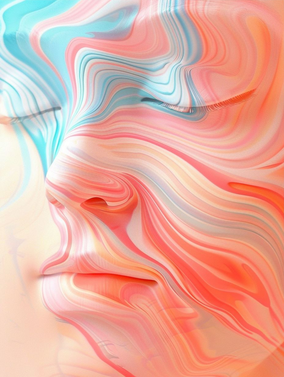 Fluid Dreams of Pastel Faces - Image 3