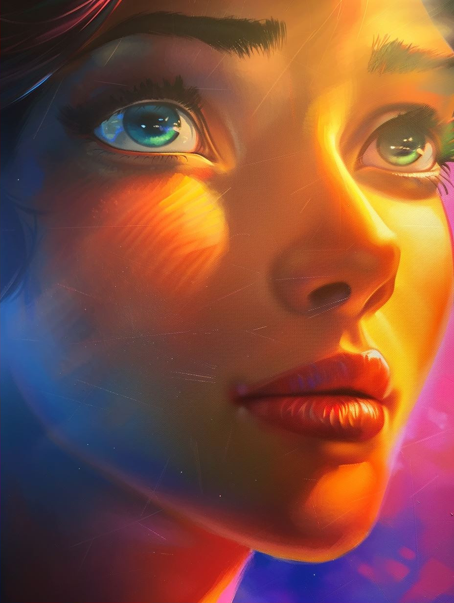 Neon Dreams: A Prism of Portraits - Image 2