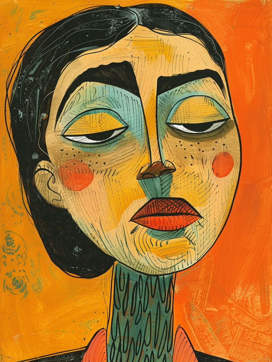 Melancholic Portraits in Ochre - Image 1