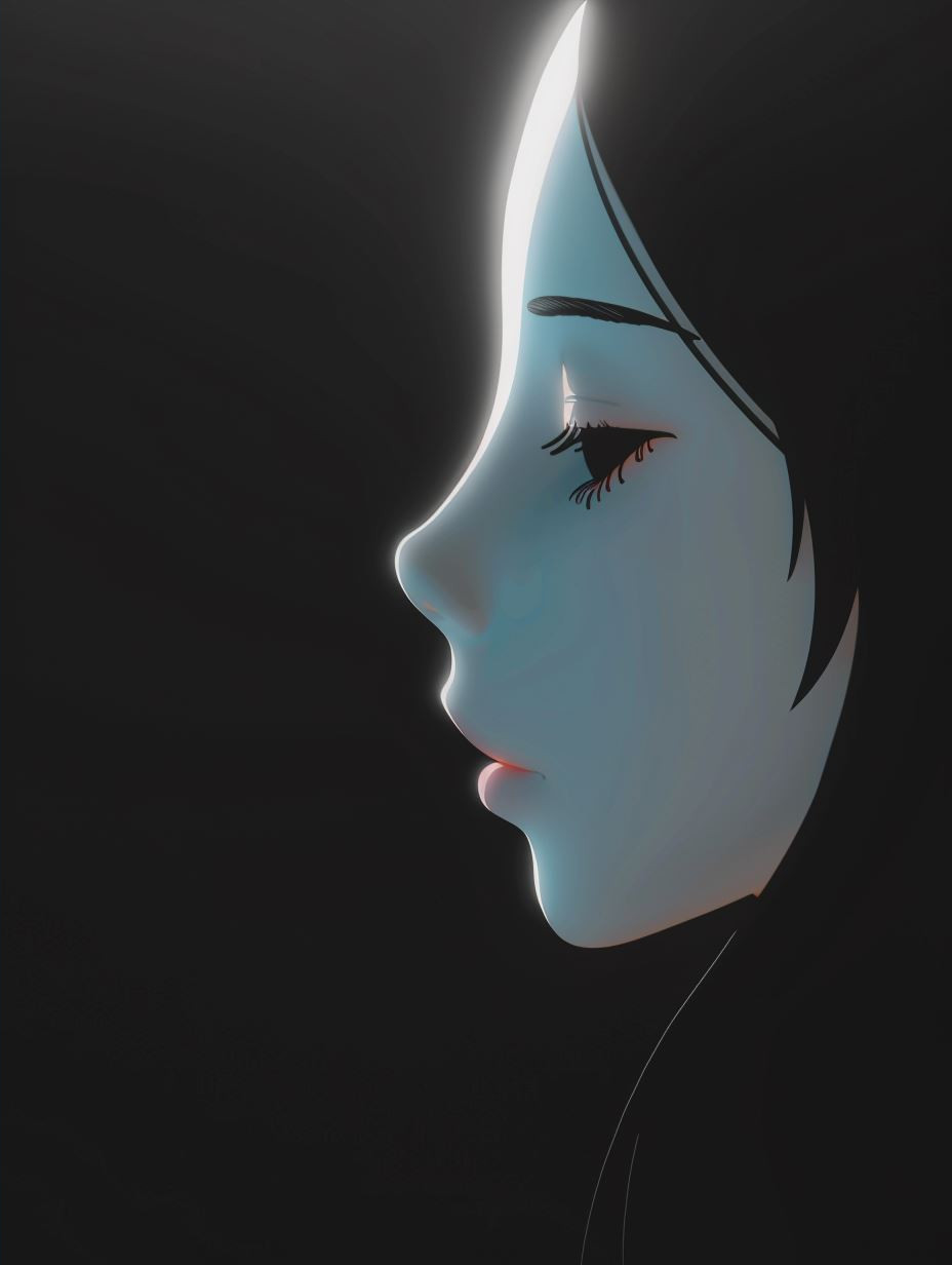 Ethereal Midnight Silhouette Portrait - Image 4