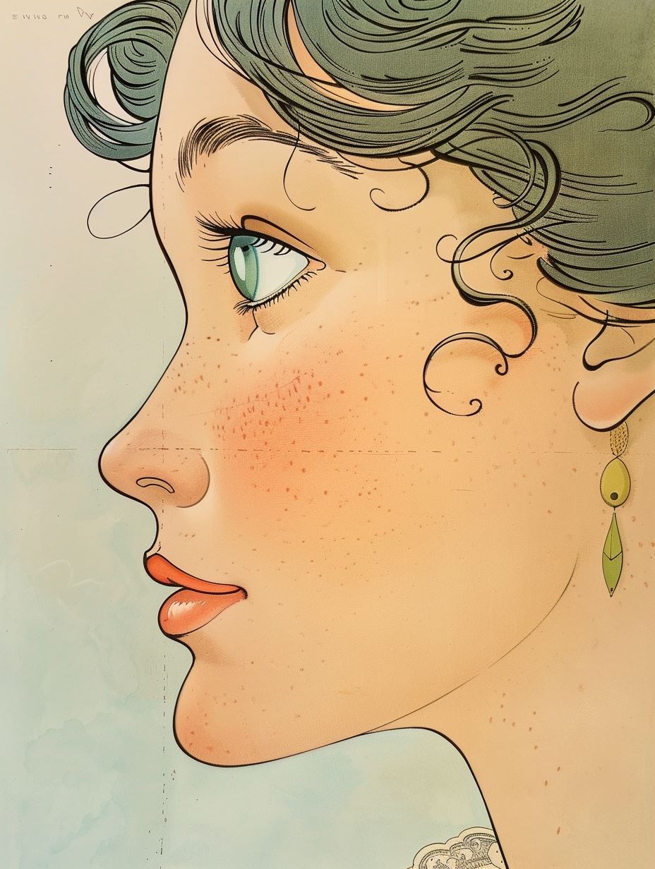 Ethereal Art Nouveau Portrait - Image 3