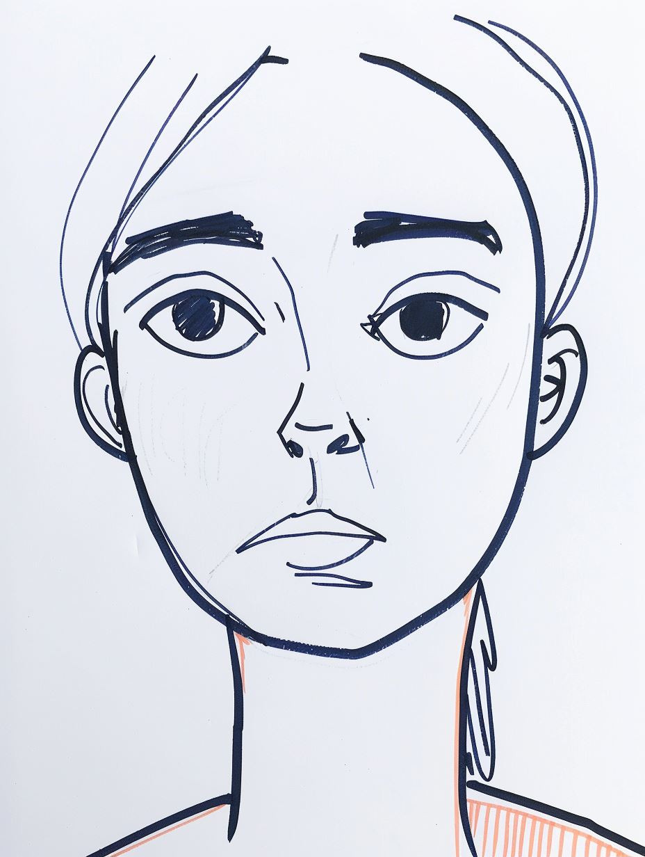 Minimalist Linear Portrait Study - Image 2