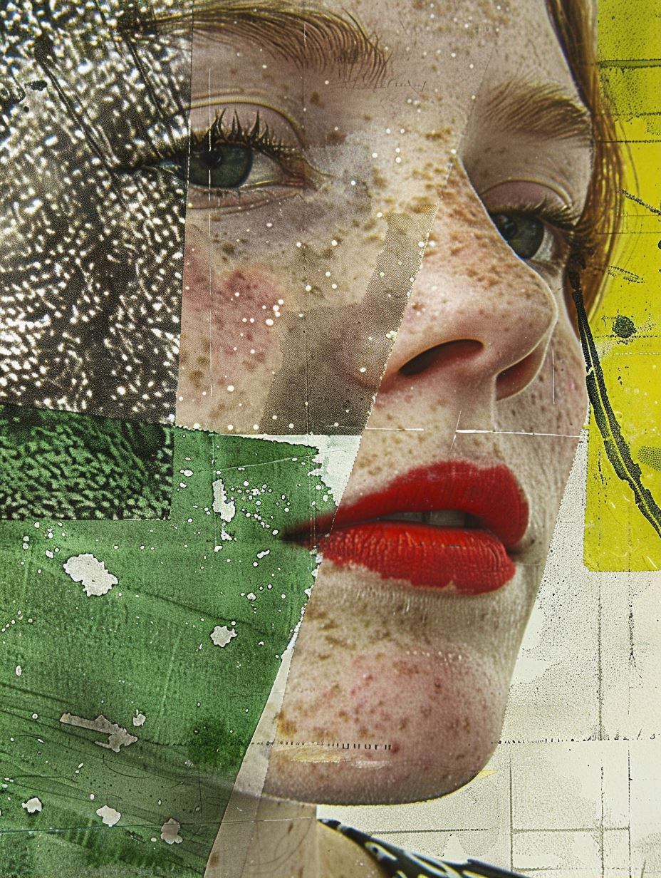 Fragmented Portrait of Freckled Beauty - Image 1