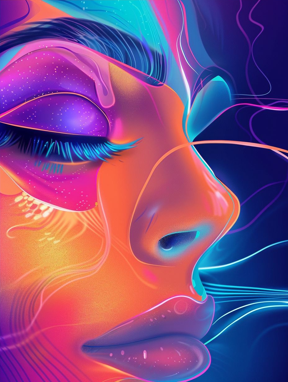 Neon Dreams of Fluid Beauty - Image 4