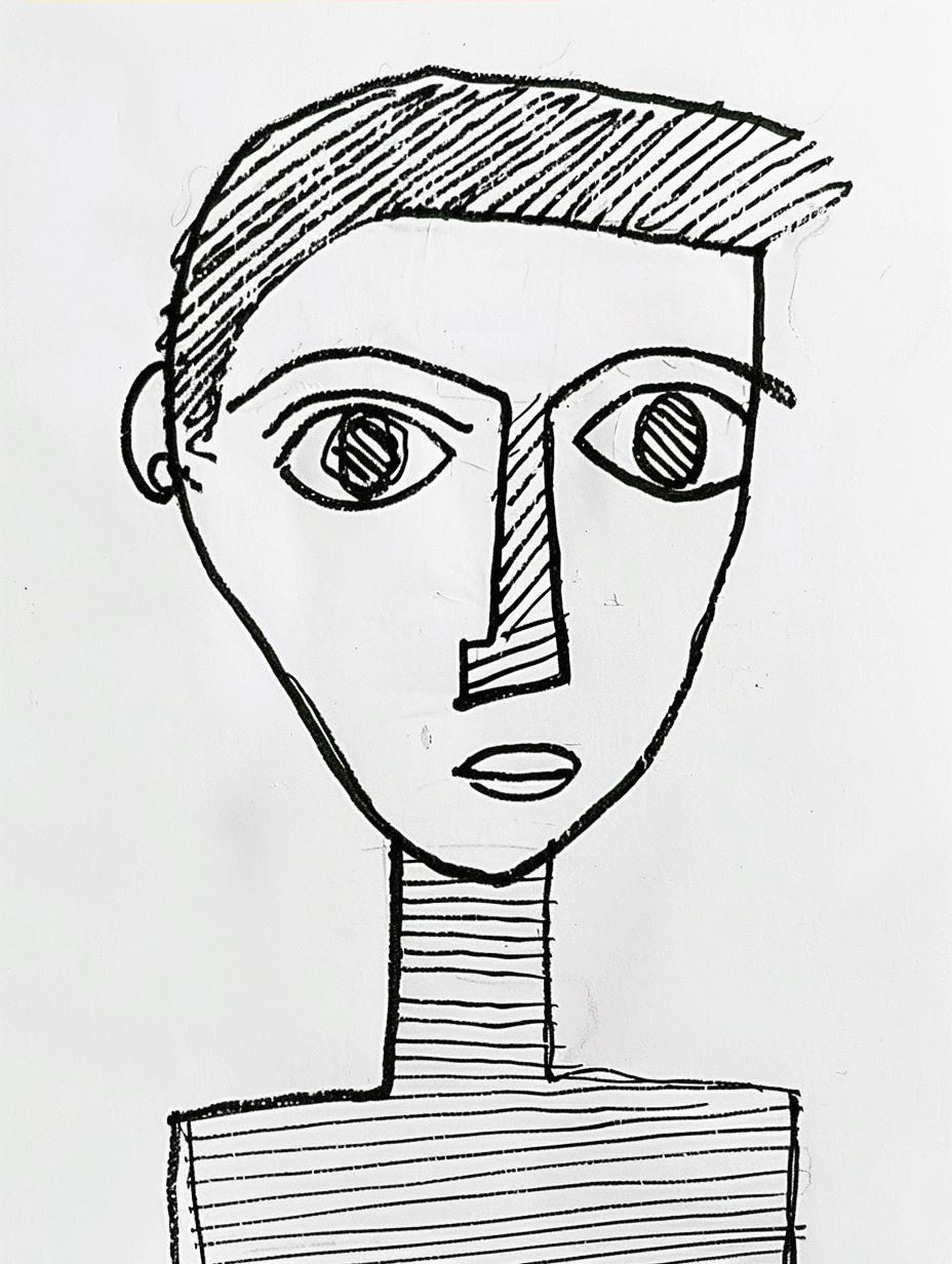 Abstract Cubist Portrait Studies - Image 3