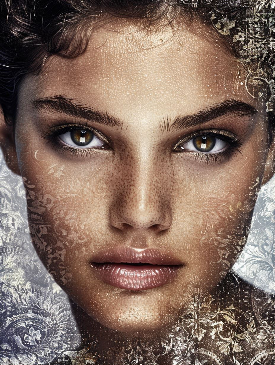 Ethereal Faces Through Liquid Glass - Image 1