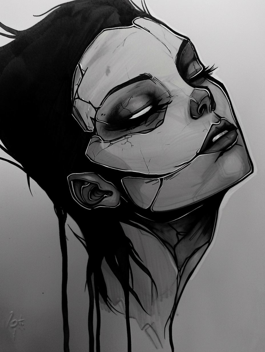 Fragmented Souls: Dark Surrealist Portraits - Image 2