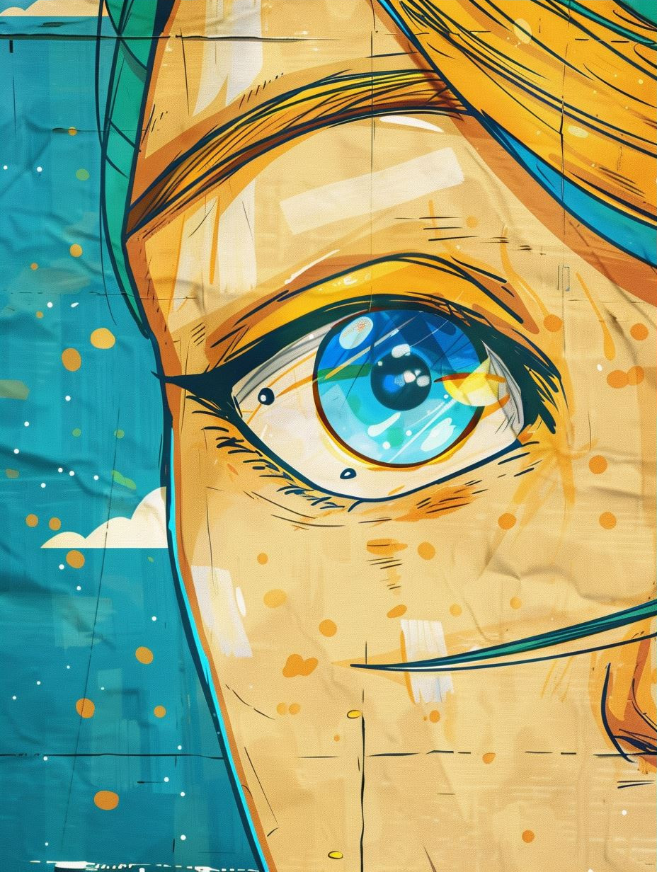 Azure Visions: A Digital Portrait Study - Image 3