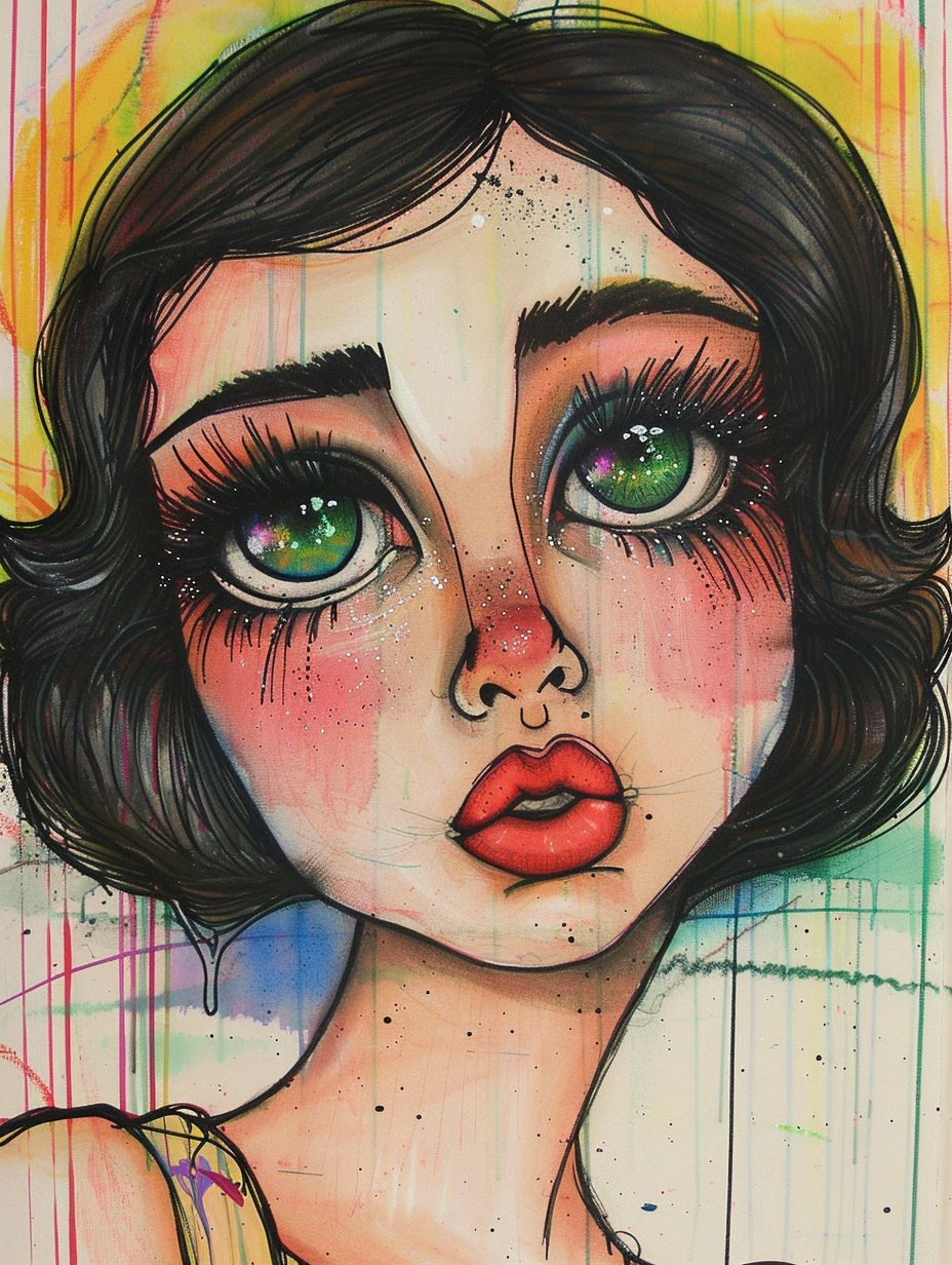 Emerald Gaze: A Study of Four Faces - Image 3