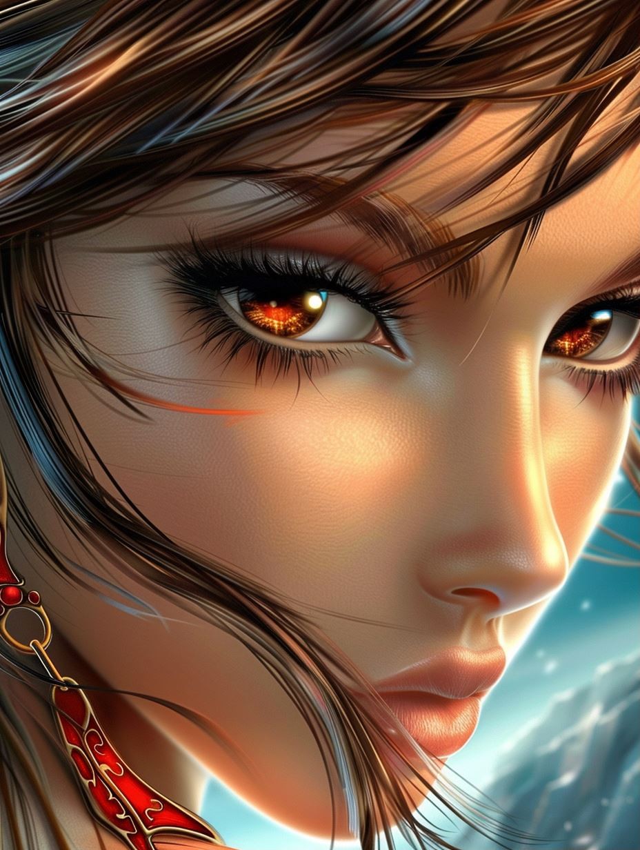 Ethereal Gaze of Golden Light - Image 1