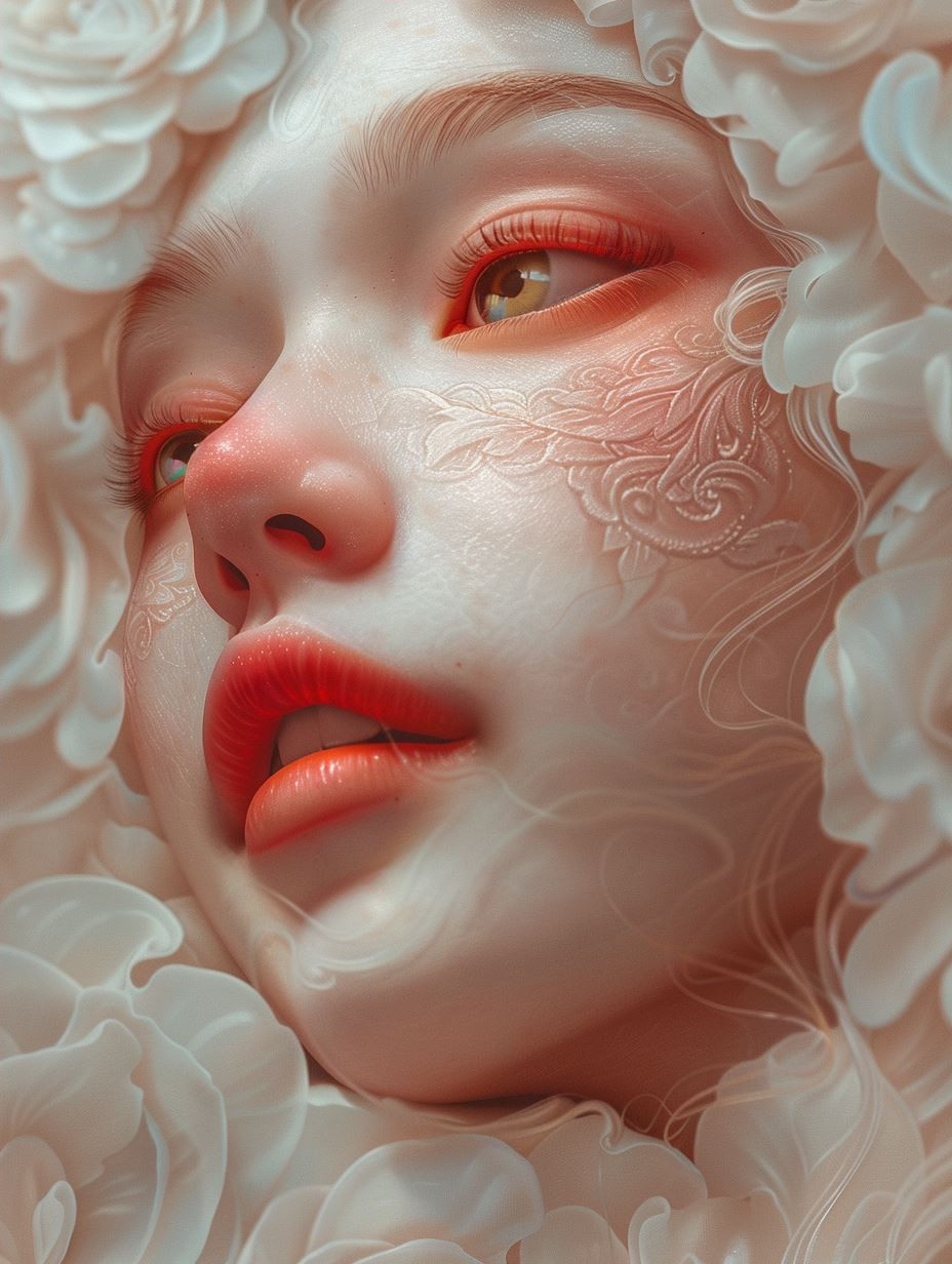 Ethereal Porcelain Floral Portraits - Image 4