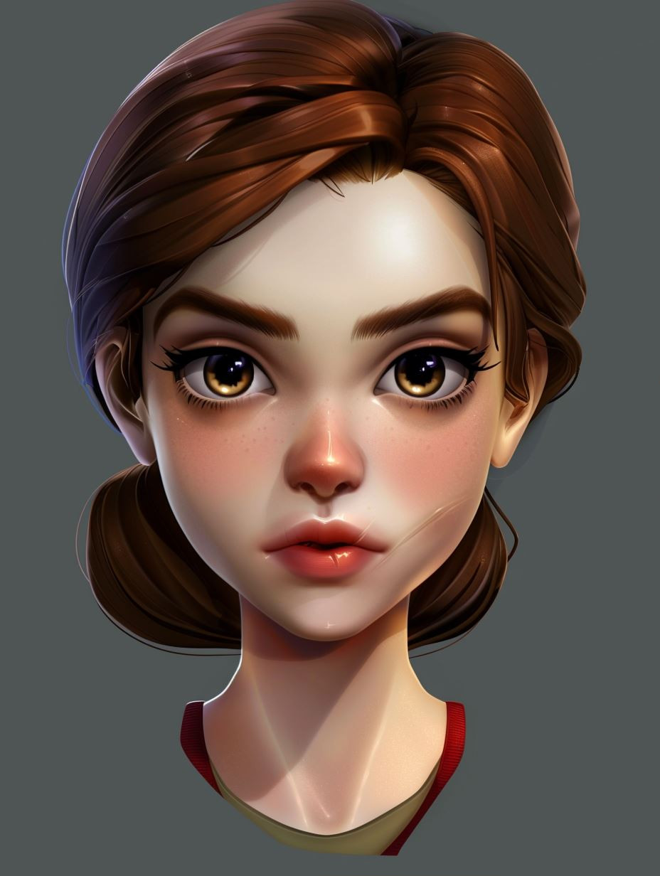 Digital Portraits of Stylized Female Faces - Image 1
