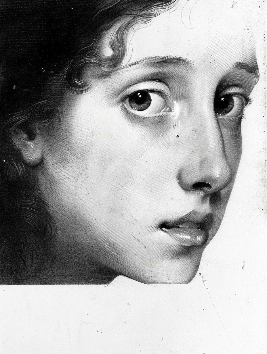 Classical Portraiture and Charcoal Studies - Image 2