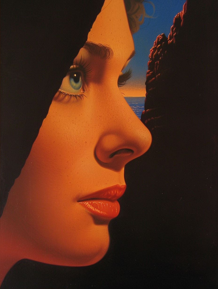 Celestial Gaze in Golden Light - Image 2