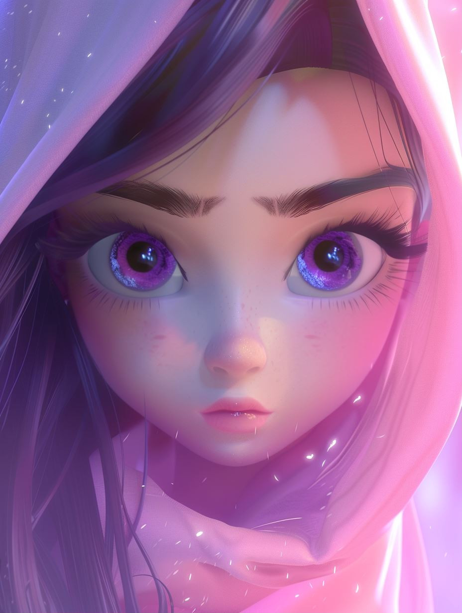 Dreamy Gazes: Ethereal Anime Portraits - Image 1
