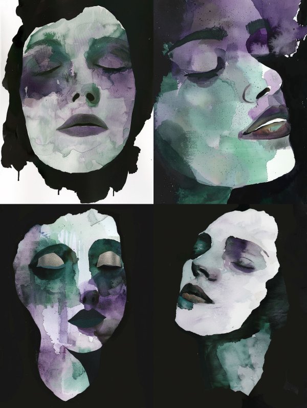 Ethereal Watercolor Dream Portraits
