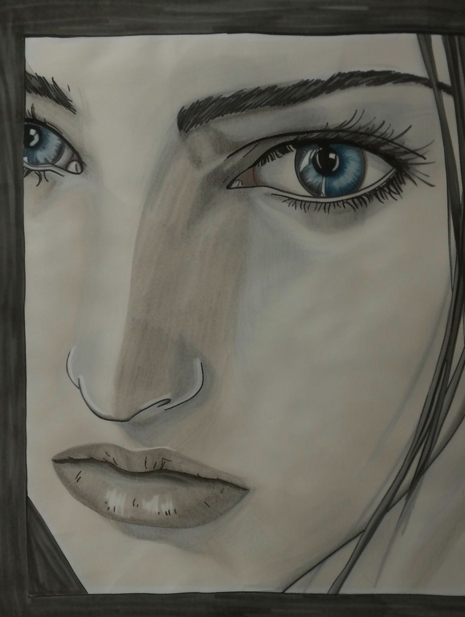 Azure Gaze Monochrome - Image 1
