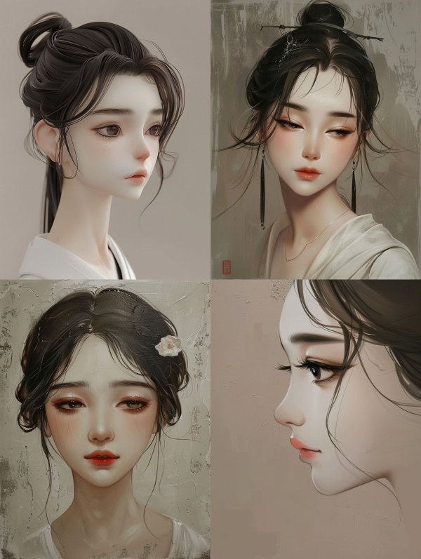 Ethereal Asian Digital Portraits
