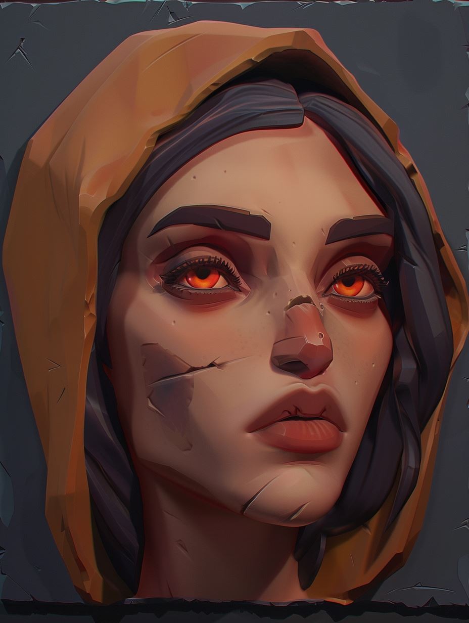 Fractured Soul Magma Portrait - Image 4