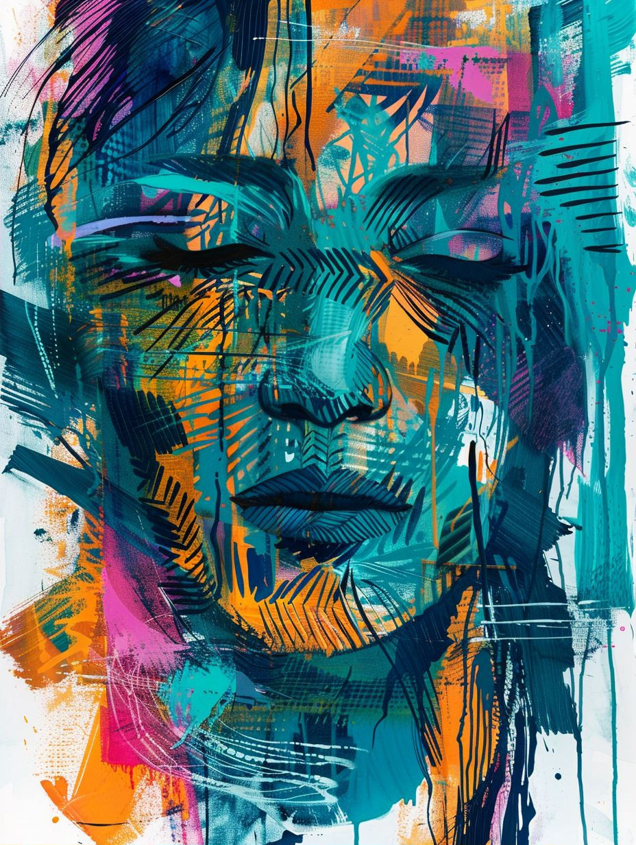 Fragmented Souls in Neon Hue - Image 2