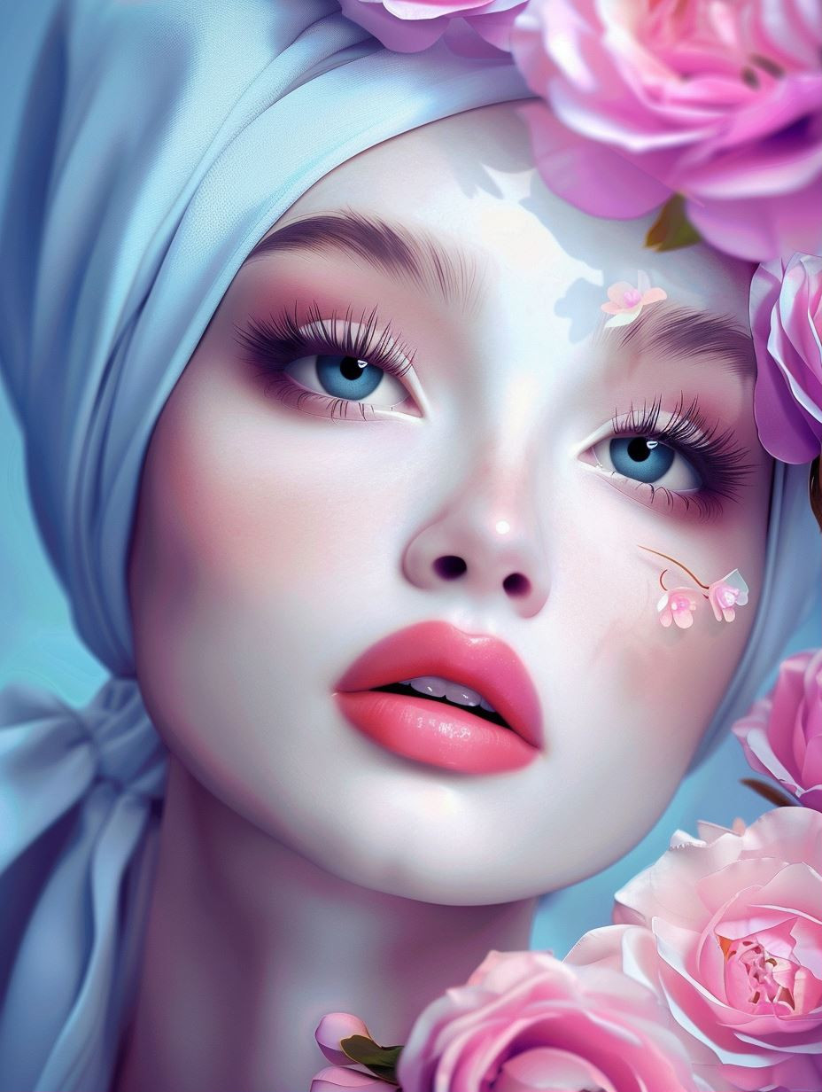 Ethereal Pink Floral Beauty Portraits - Image 1