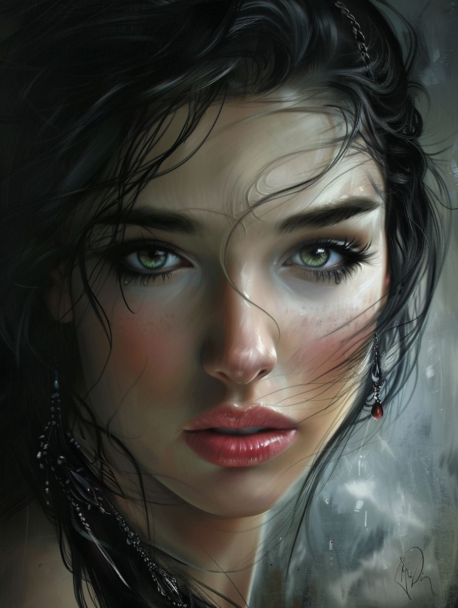 Ethereal Shadows and Misty Gazes - Image 1