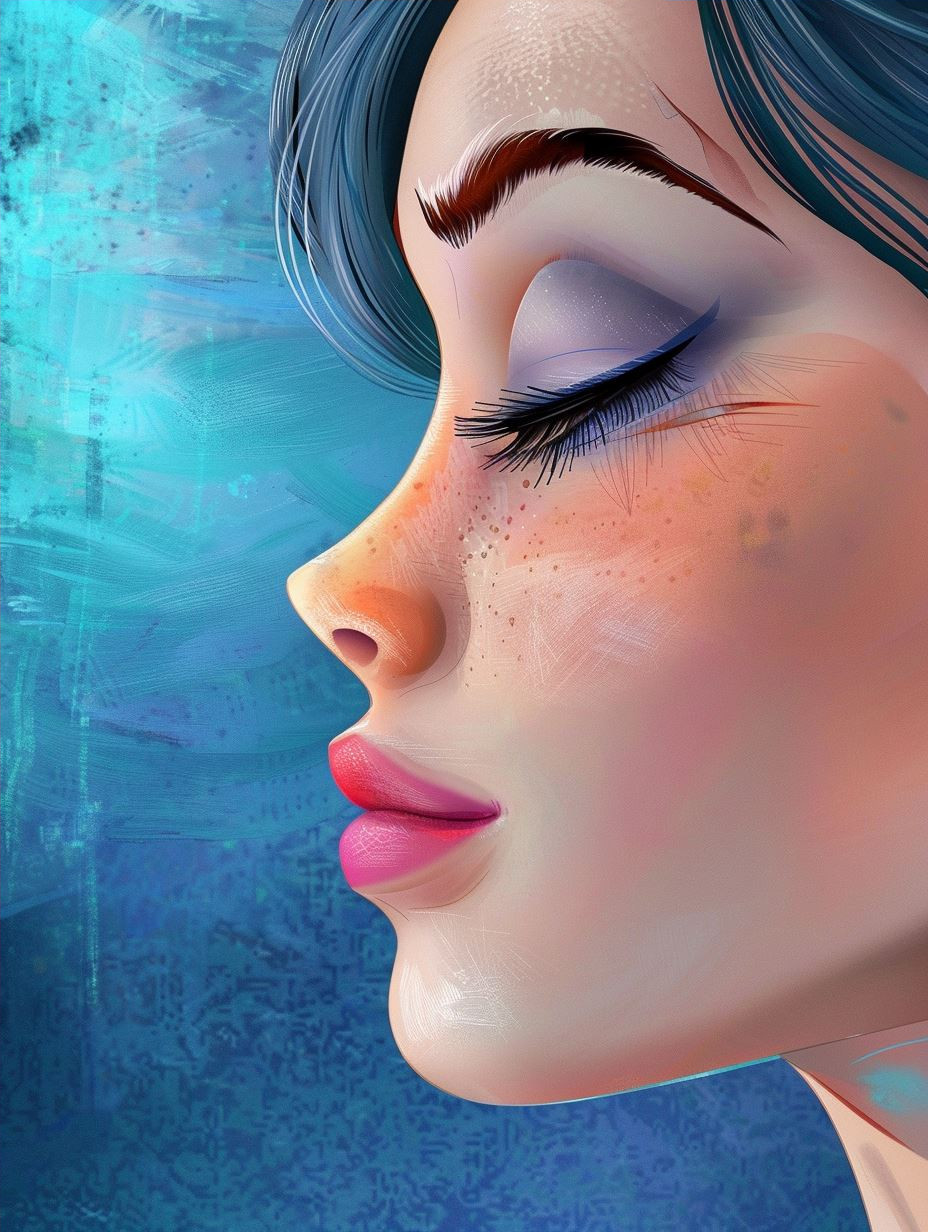 Ethereal Blue-Eyed Digital Portraits - Image 4