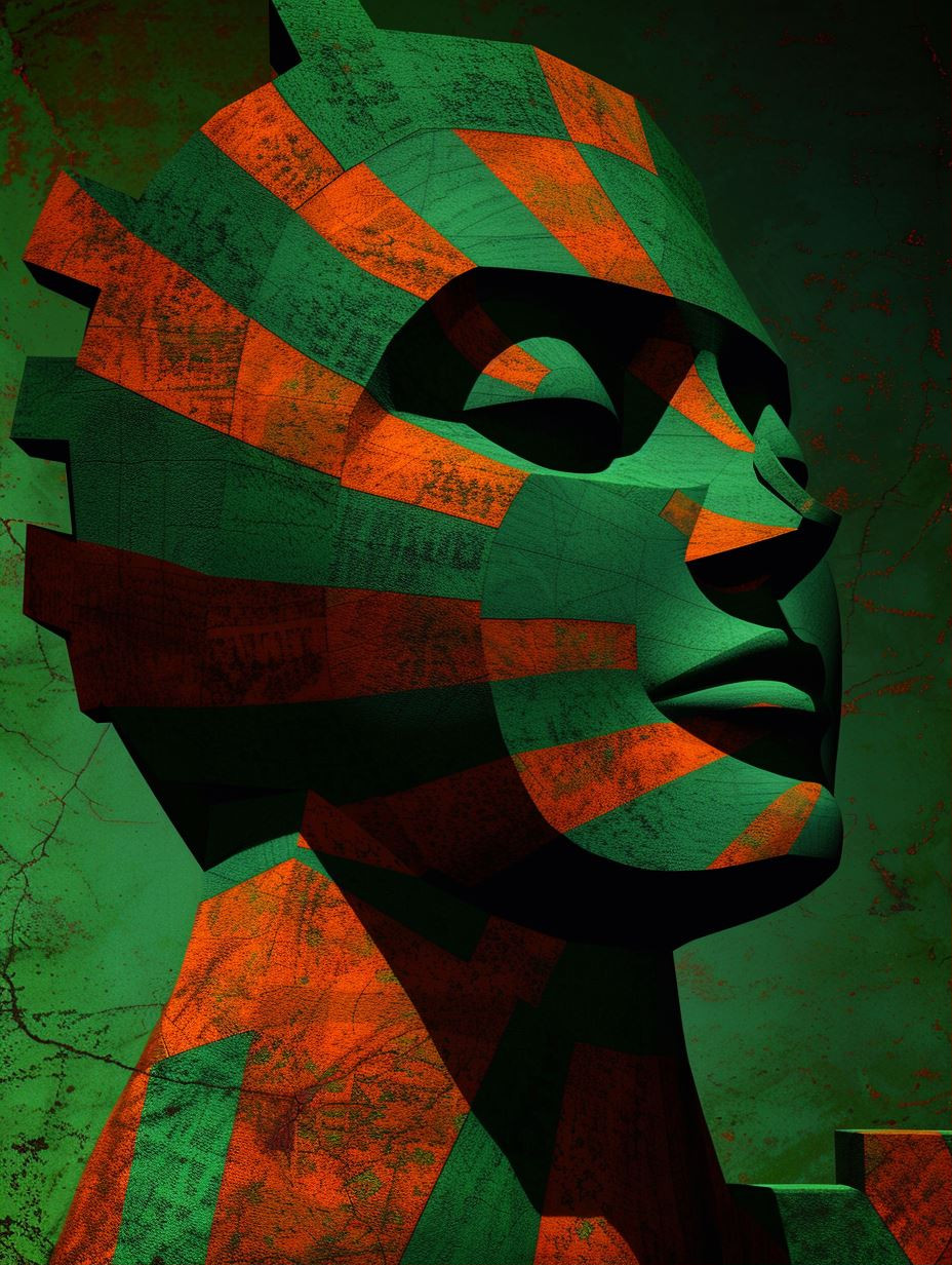 Geometric Prism of Emerald Fire - Image 1