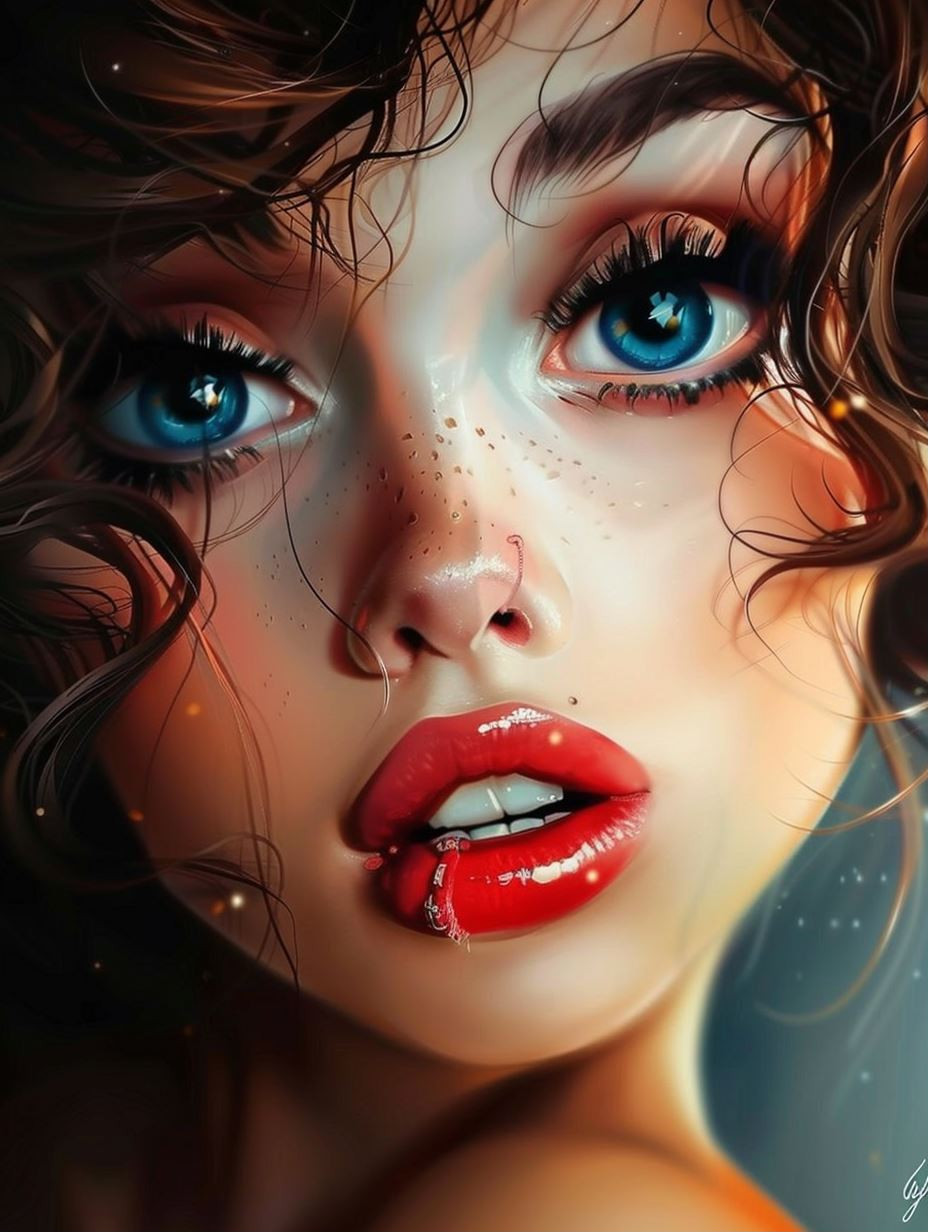 Ethereal Gazes: Digital Portrait Series - Image 1