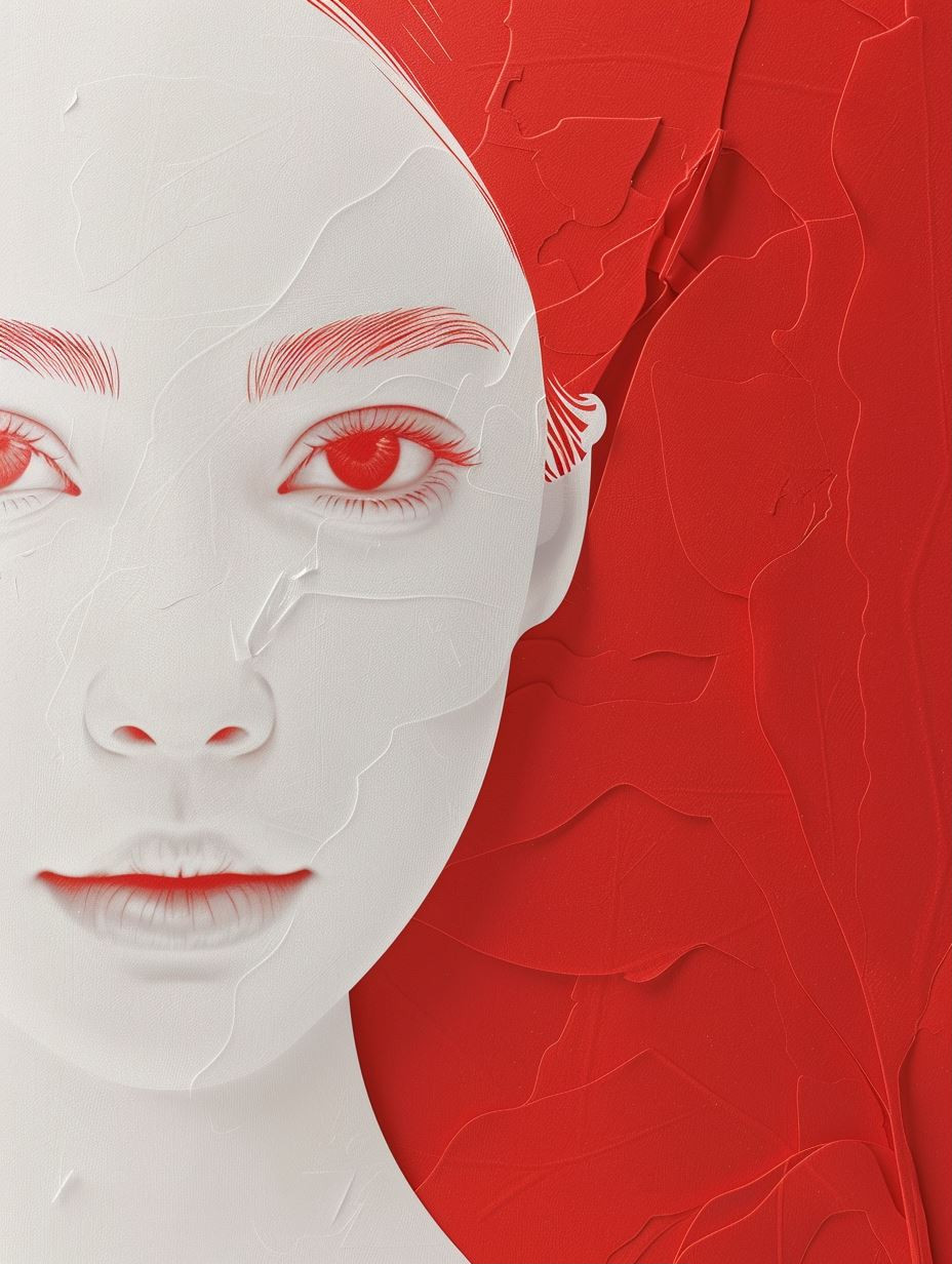 Crimson Layers of Sculpted Silence - Image 1