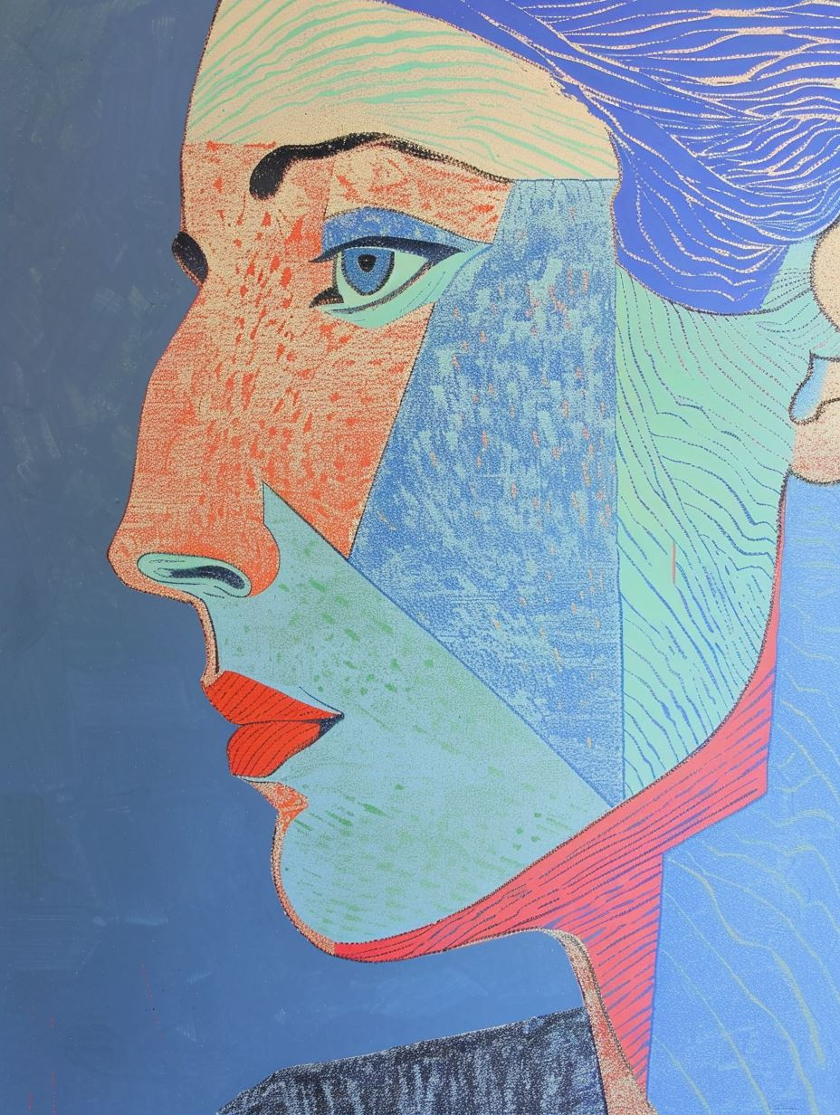 Prismatic Perspectives: A Study of Four Faces - Image 2