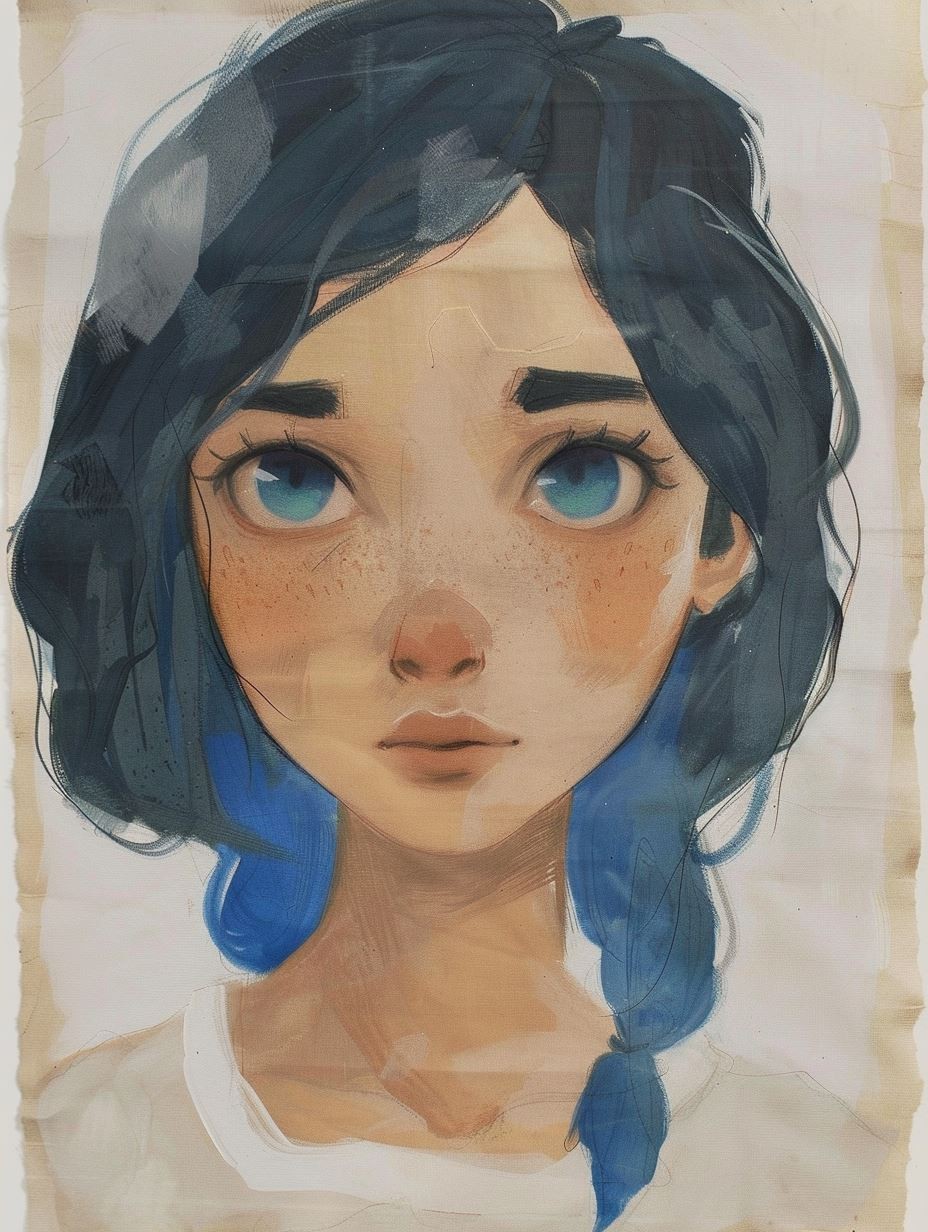 Ethereal Gaze of Midnight Blue - Image 4