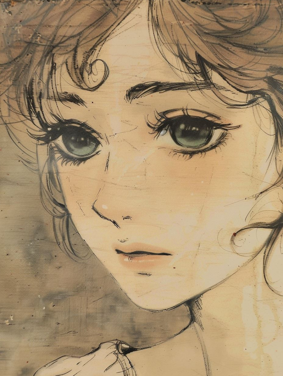 Ethereal Vintage Manga Portraits - Image 4