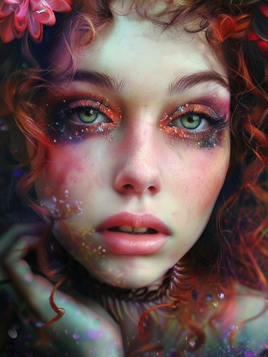 Celestial Glitter Ethereal Portrait