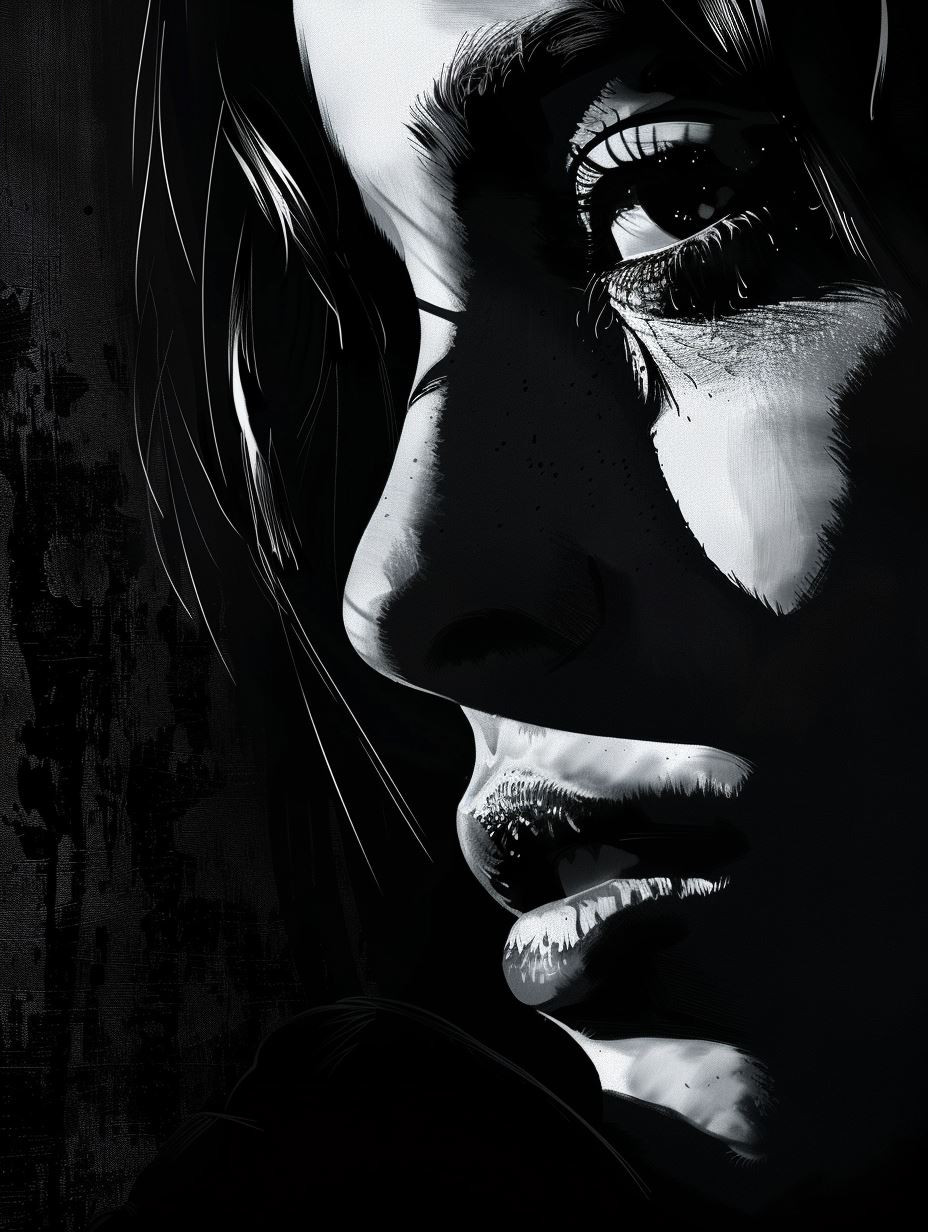 Noir Shadow Fragmented Portrait - Image 2