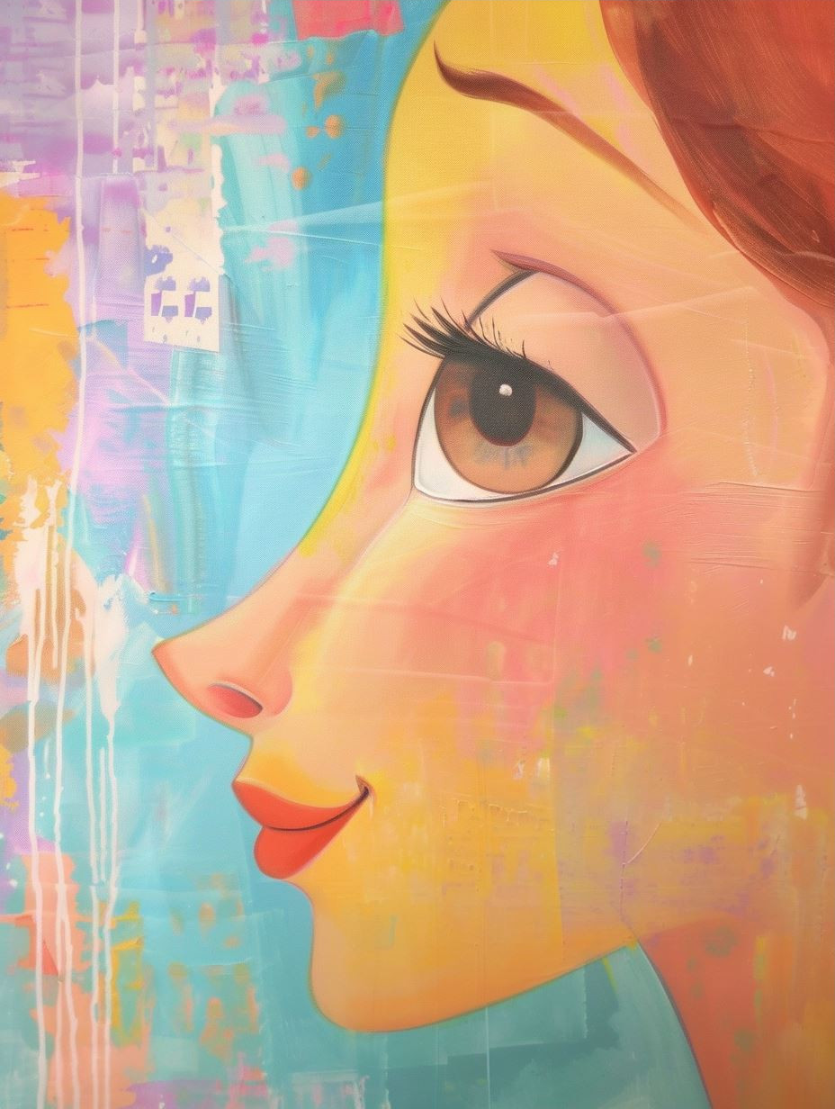 Ethereal Gaze in Pastel Light - Image 3