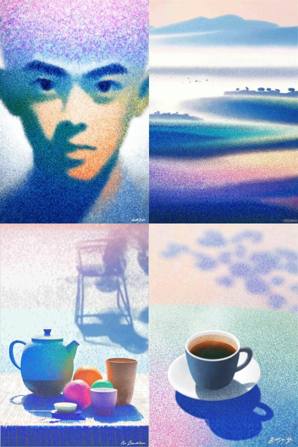 Dreamy Pastel Art Collage