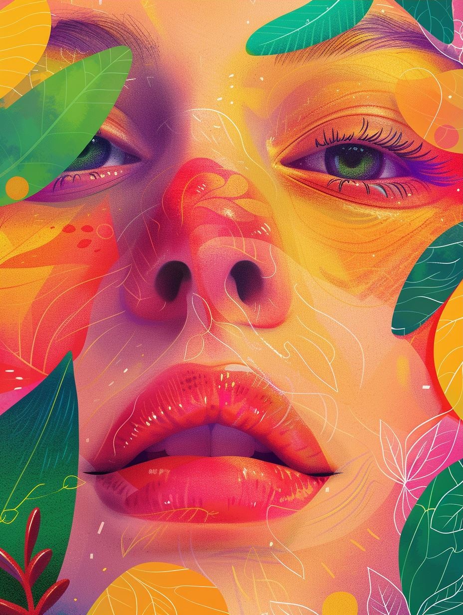 Vibrant Surrealist Portrait Fusion - Image 3