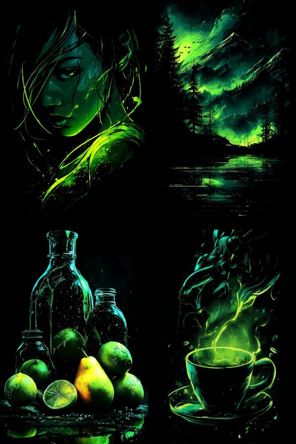 Neon Emerald Dreams