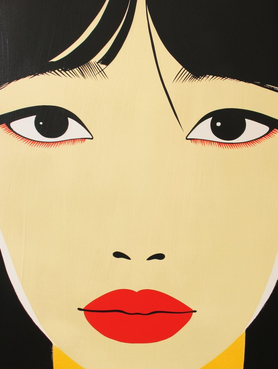 Minimalist Modern Asian Portrait