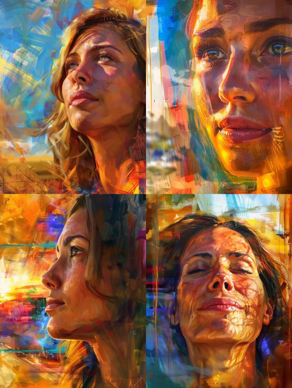 Vibrant Impressionist Portrait of Hope