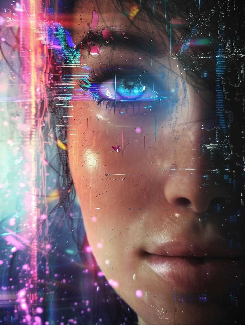 Neon Dreams: Cybernetic Portraits - Image 3