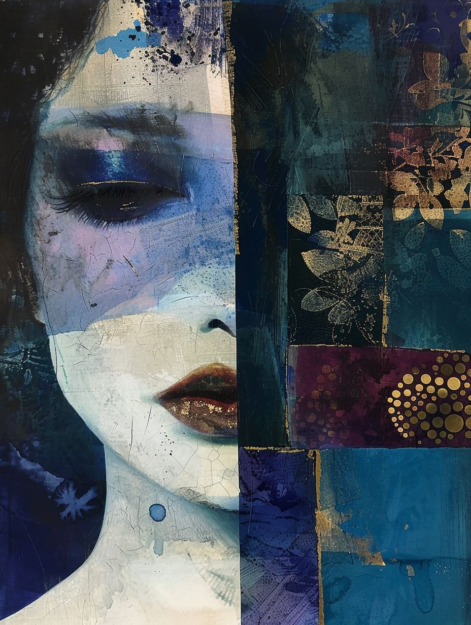 Fragmented Dreams of Azure Beauty - Image 4