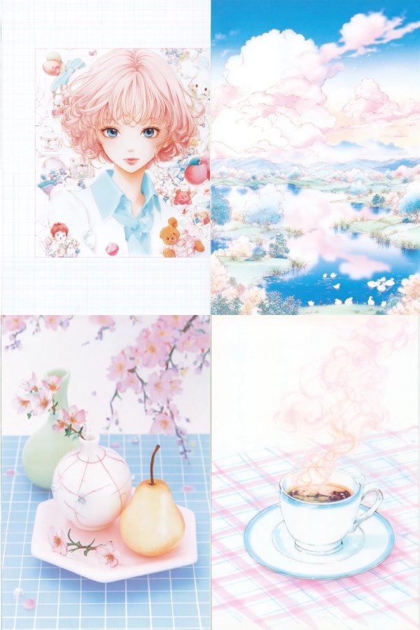 Pastel Dreams Anime Art Collage